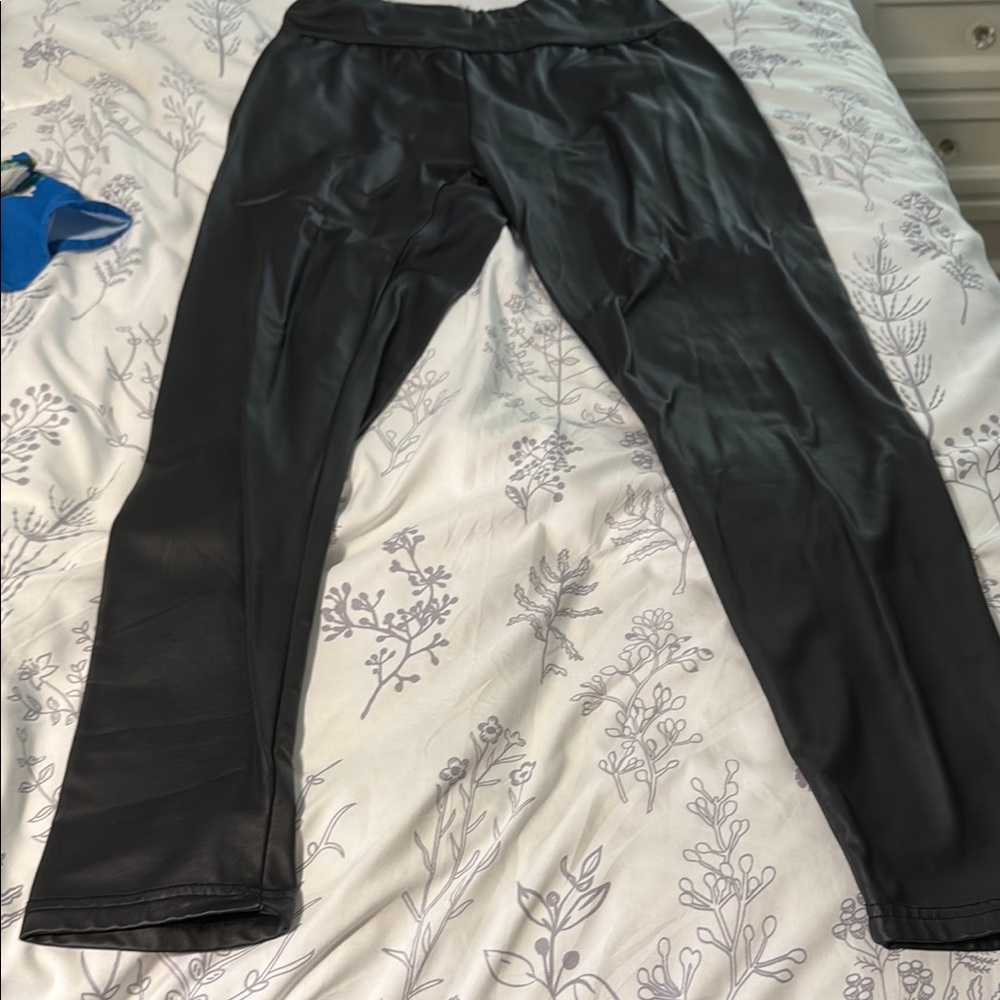 Black Faux Leather Leggings
